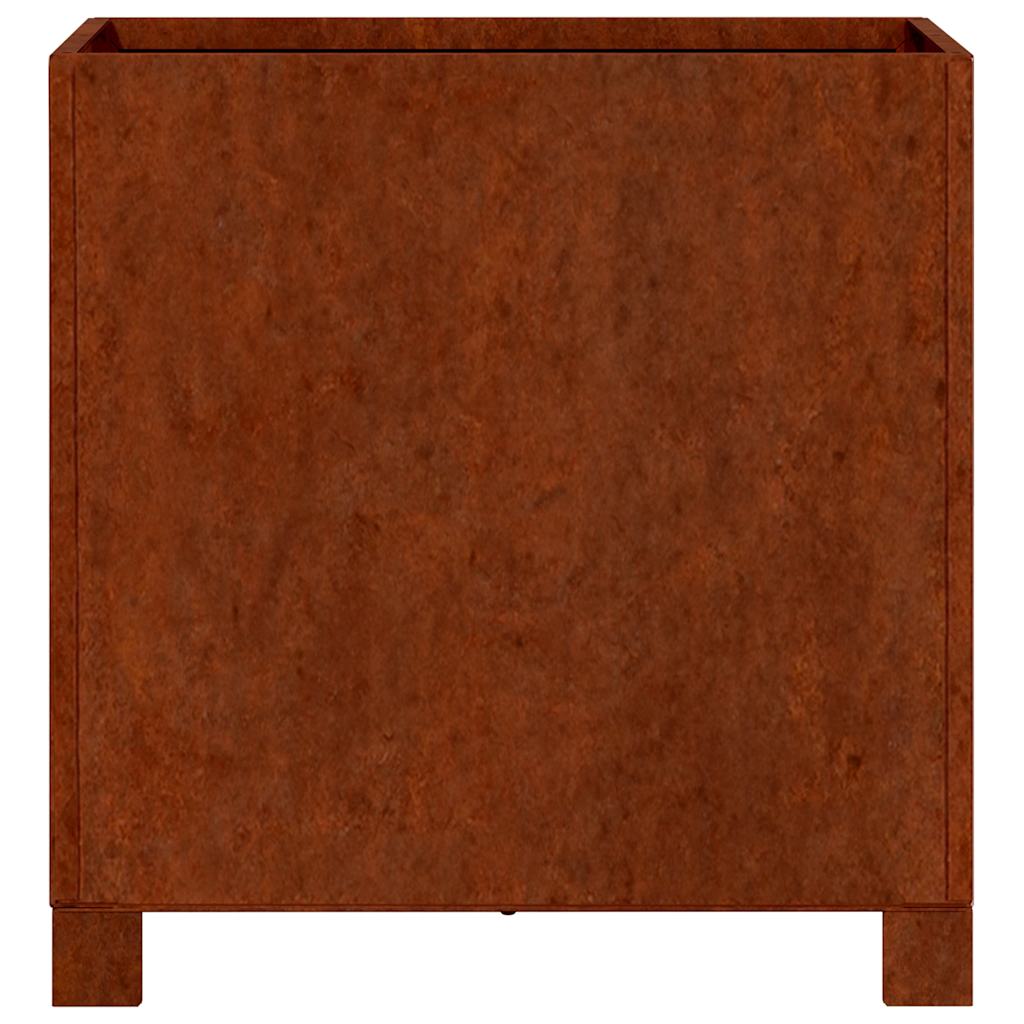 Rozsda színű corten acél növénytartó lábbal 40 x 40 x 40 cm 6
