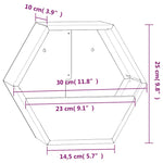 2 db rozsda színű corten acél fali növénytartó 30 x 10 x 25 cm 11