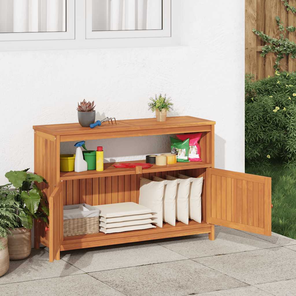 Tömör akácfa kerti tálalóasztal 110 x 35 x 75 cm 3