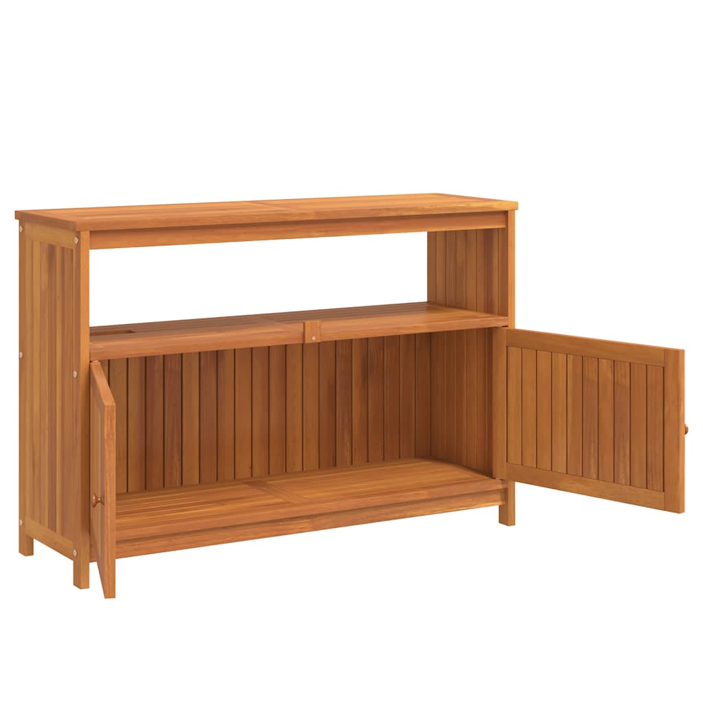 Tömör akácfa kerti tálalóasztal 110 x 35 x 75 cm 4
