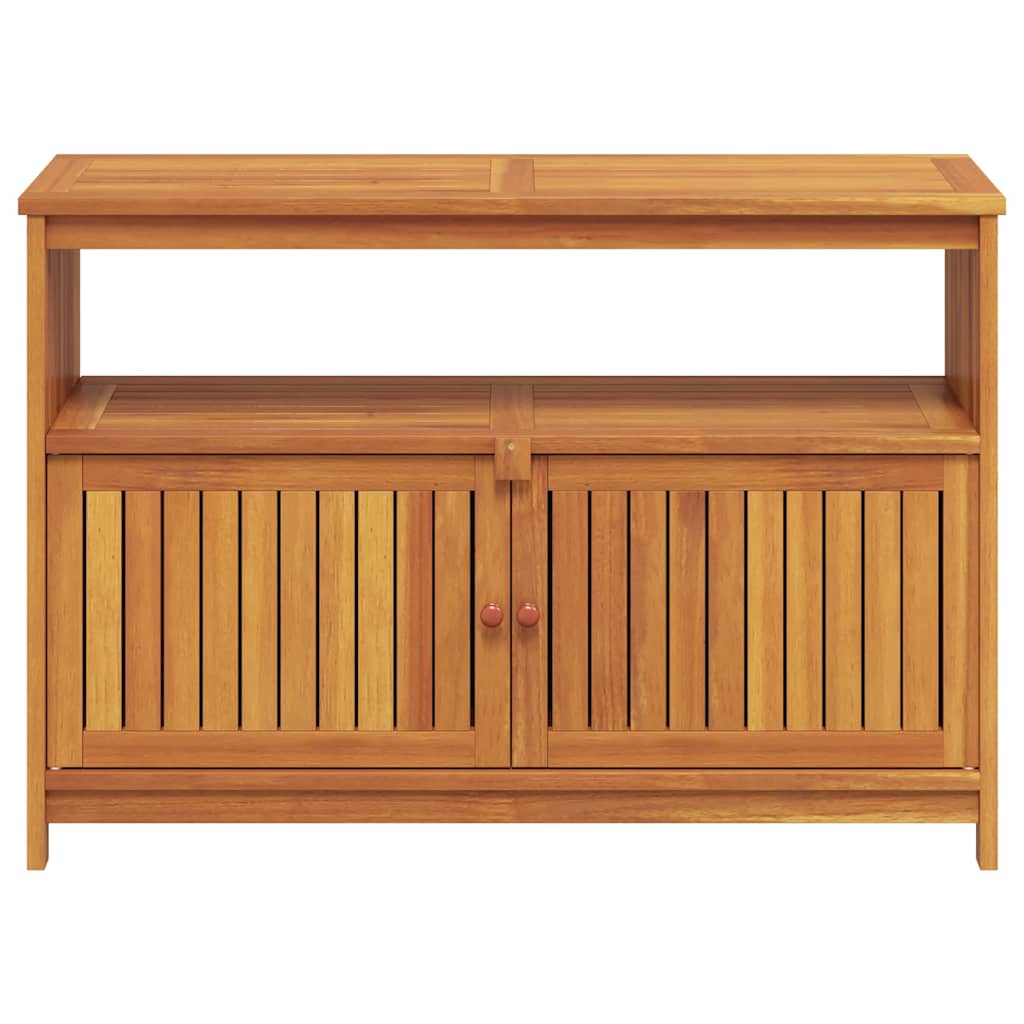 Tömör akácfa kerti tálalóasztal 110 x 35 x 75 cm 5