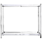 3 db ezüstszínű 2 szintes acél gumiabroncstartó 110x40x110 cm 5