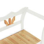 Fehér tömör fenyőfa pad 107 x 45 x 75,5 cm 6