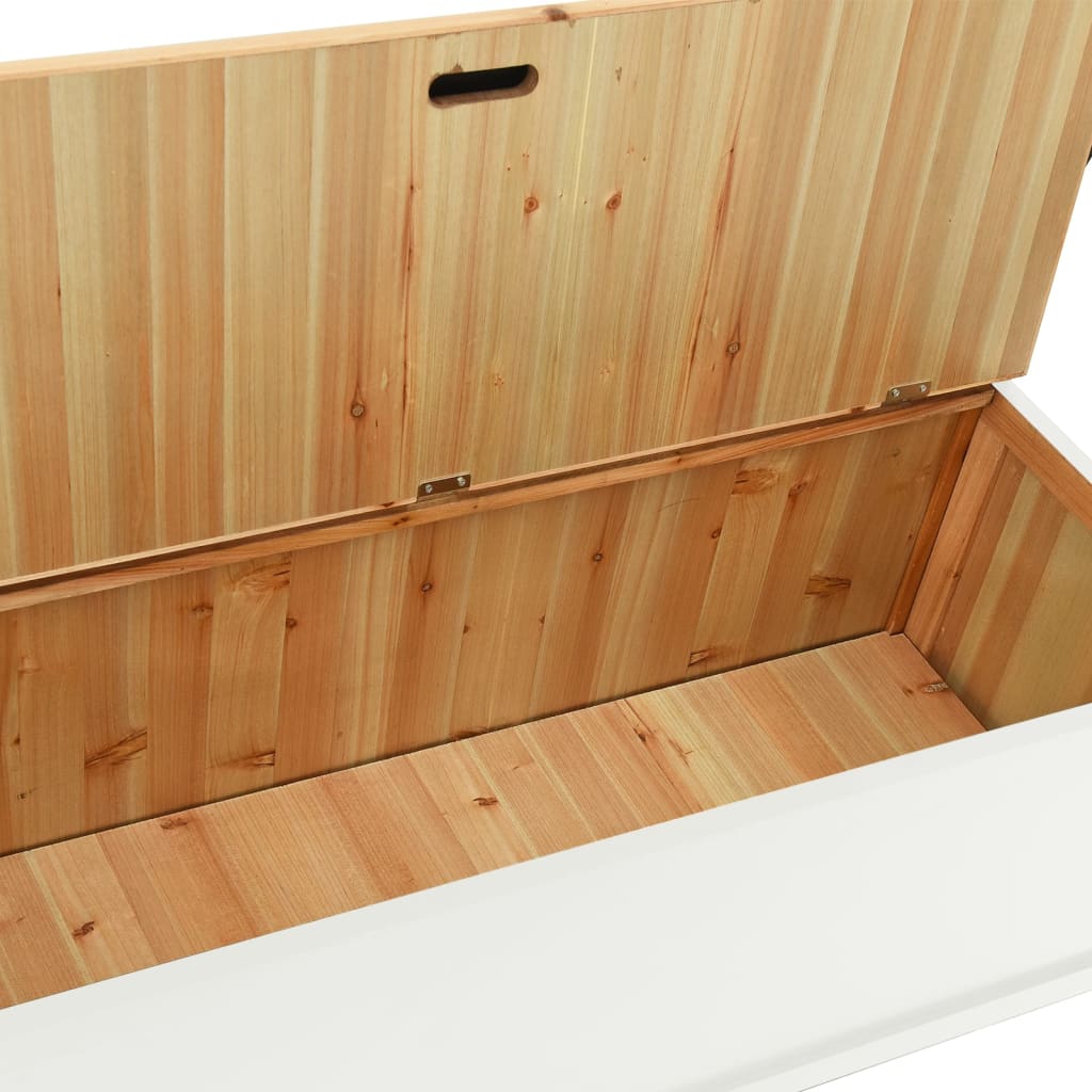 Fehér tömör fenyőfa pad 107 x 45 x 75,5 cm 8