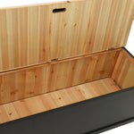 Fekete tömör fenyőfa pad 107 x 45 x 75,5 cm 8