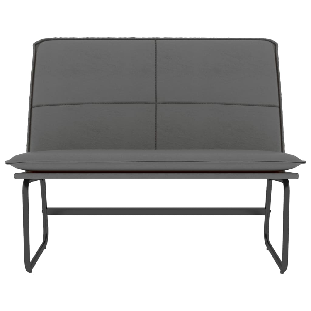 Szürke műbőr pad 100 x 75 x 76 cm 3