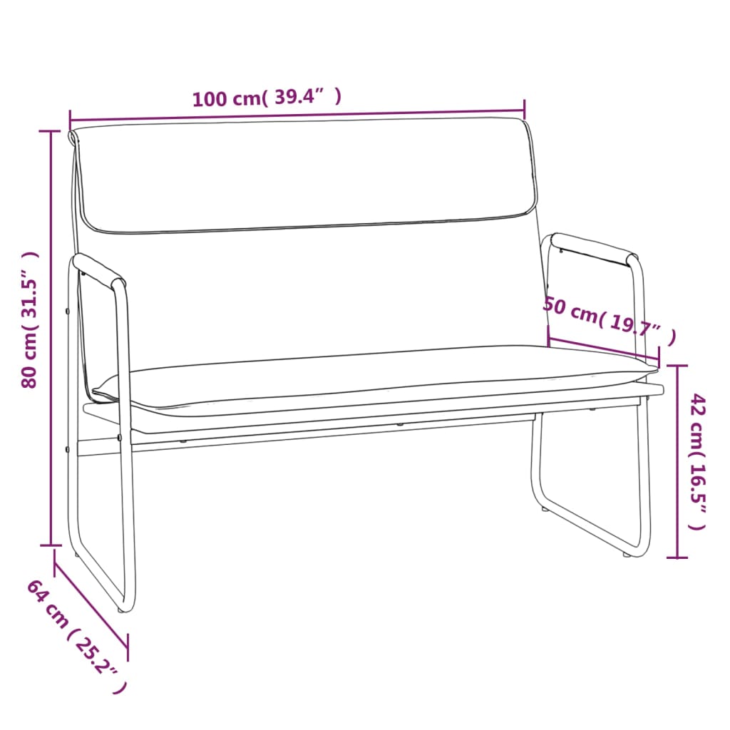 Kék szövet pad 100 x 64 x 80 cm 8