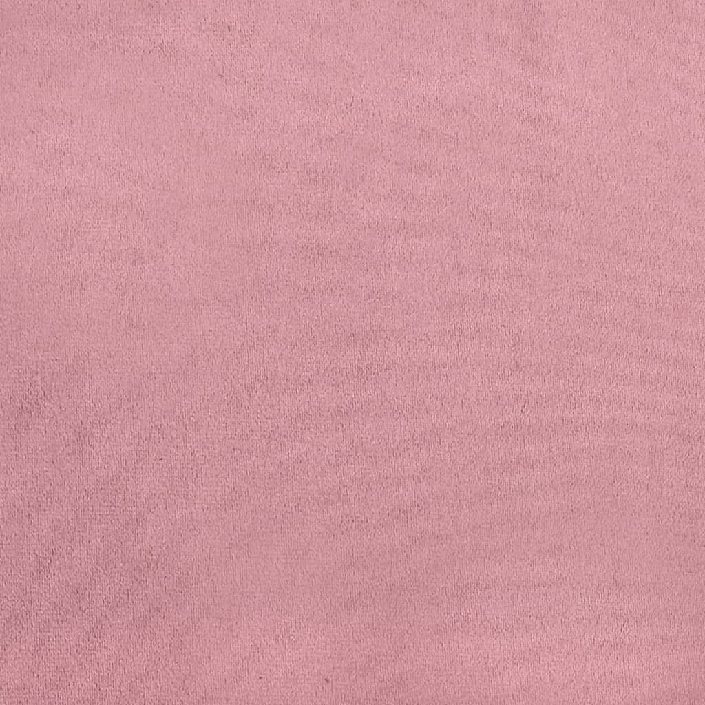 Rózsaszín bársonypad 108x79x79 cm 7