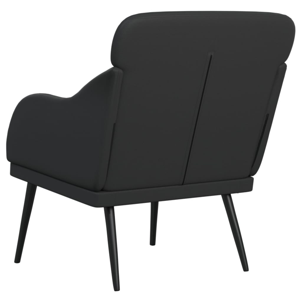Fekete műbőr fotel 63 x 76 x 80 cm 5