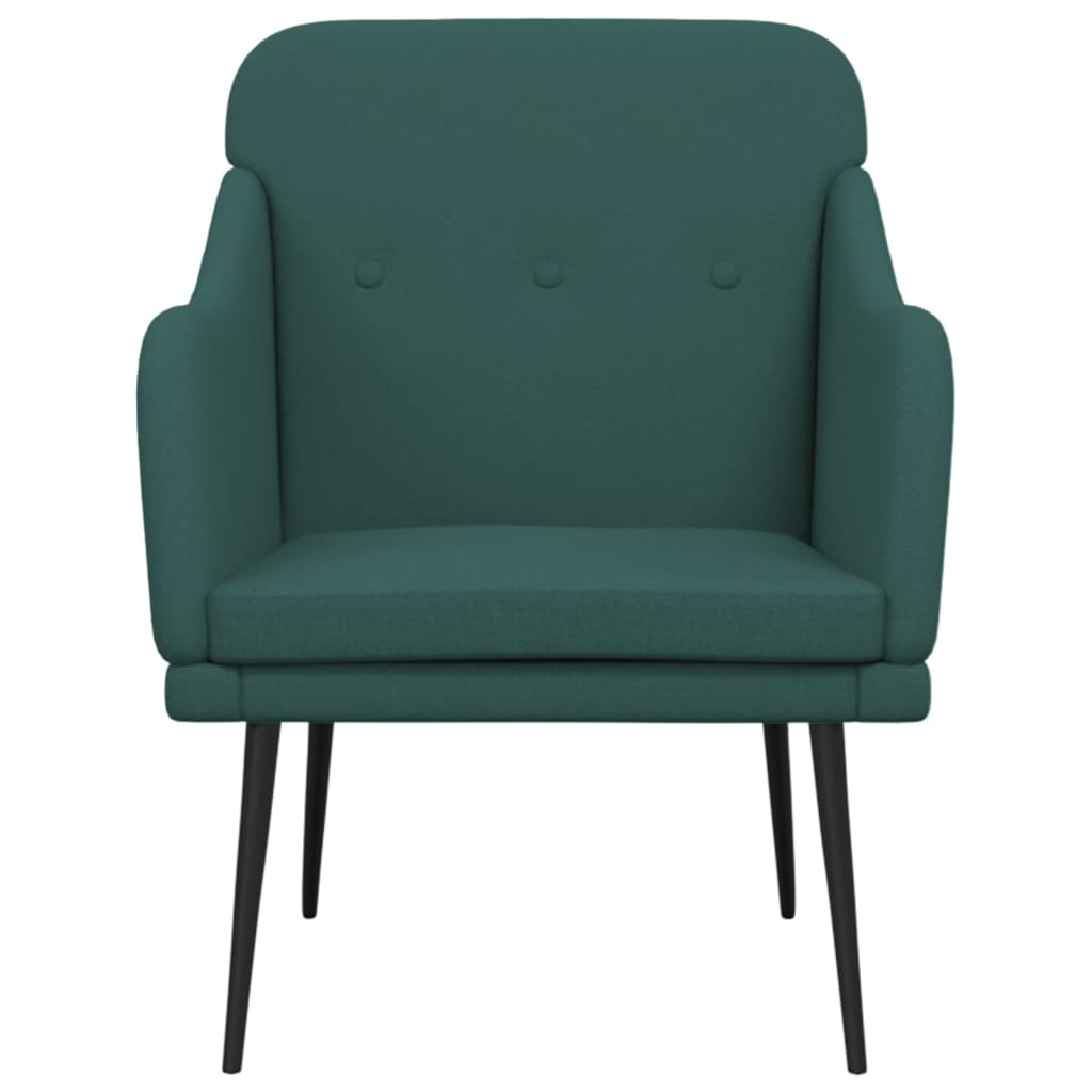 Sötétzöld szövetfotel 63 x 76 x 80 cm 3