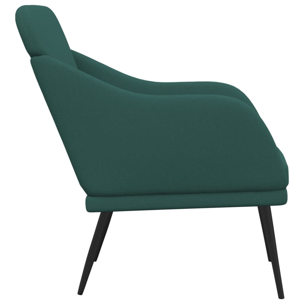 Sötétzöld szövetfotel 63 x 76 x 80 cm 5