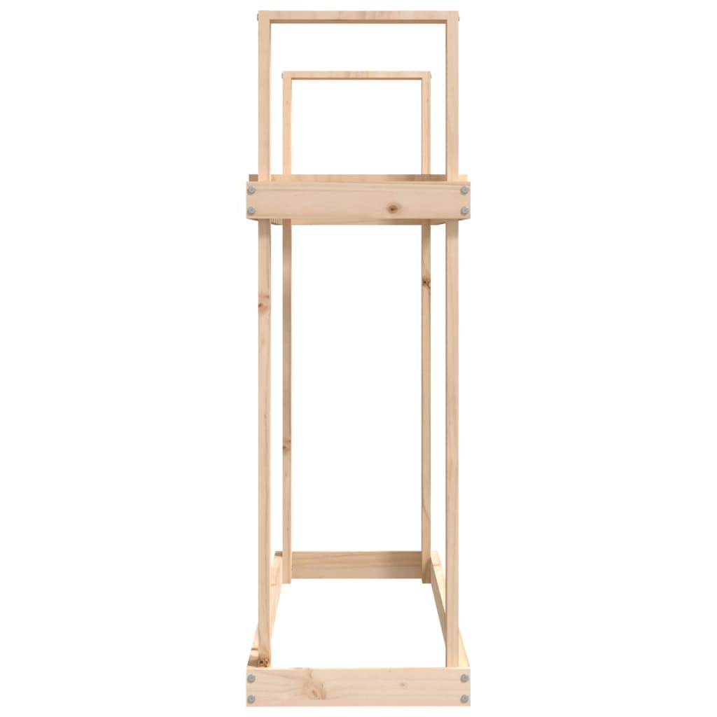 Tömör fenyőfa tűzifatartó állvány 110x35x108,5 cm 6