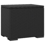 Fekete polyrattan zsámoly párnával 40 x 30 x 40 cm 5
