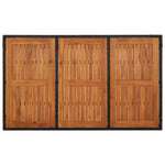 Fekete polyrattan falapos kerti asztal 150 x 90 x 75 cm 5