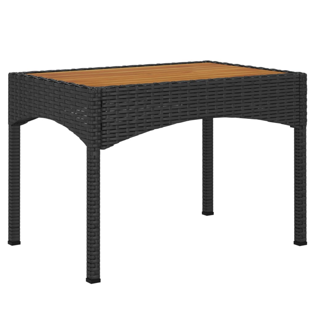 3 részes fekete polyrattan kerti ülőgarnitúra párnákkal 3