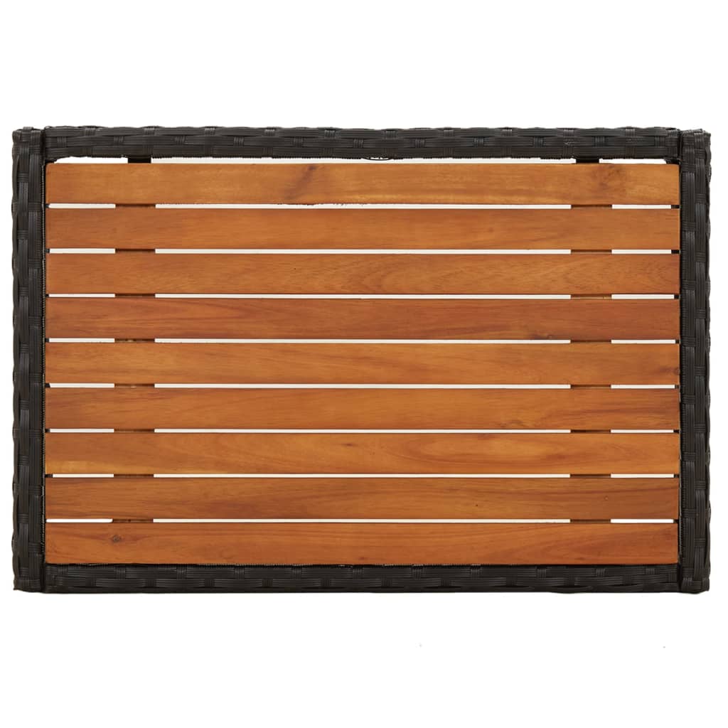 3 részes fekete polyrattan kerti ülőgarnitúra párnákkal 4