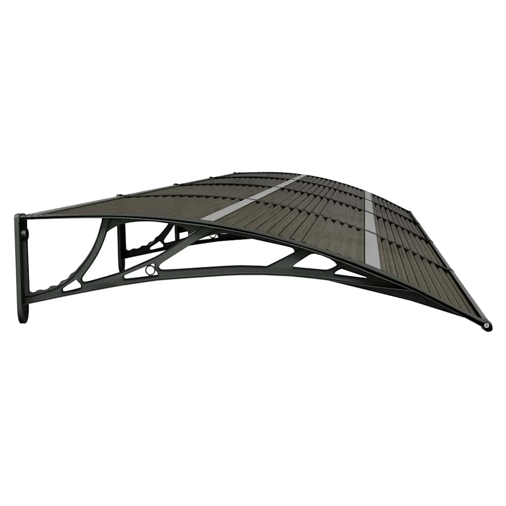 Fekete polikarbonát ajtóelőtető 400 x 100 cm 5