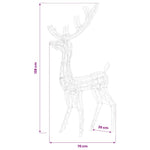 2 db meleg fehér fényű akril karácsonyi rénszarvasdísz 128 cm 8