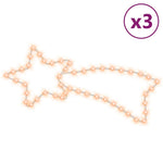 3 db meleg fehér karácsonyi üstökös 48 LED-del 65 x 28 cm 2