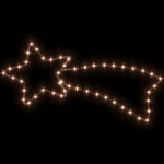 3 db meleg fehér karácsonyi üstökös 48 LED-del 65 x 28 cm 5