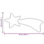 3 db meleg fehér karácsonyi üstökös 48 LED-del 65 x 28 cm 7