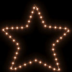 3 db meleg fehér karácsonyi csillagok 48 LED-del 56 cm 4