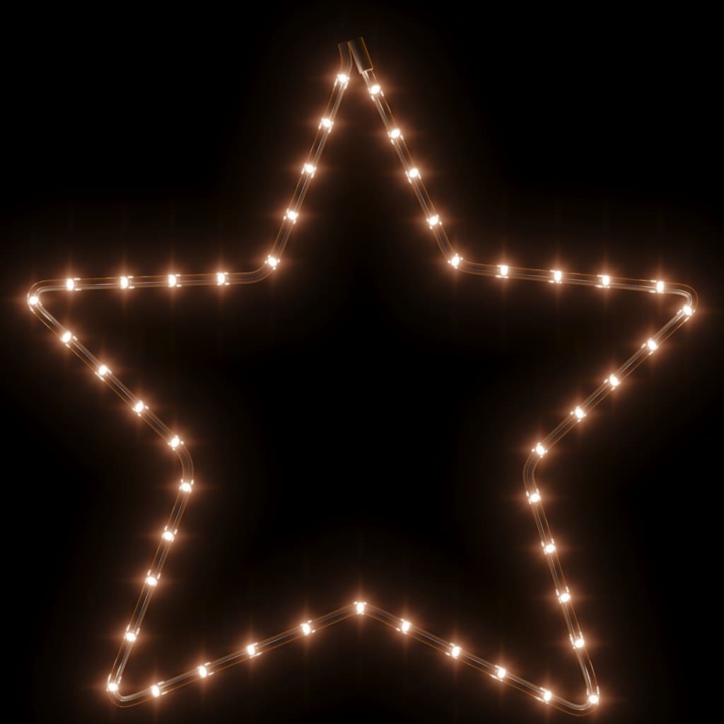 3 db meleg fehér karácsonyi csillagok 48 LED-del 56 cm 4