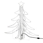 3 db meleg fehér összecsukható LED-es karácsonyfa 87x87x93 cm 6