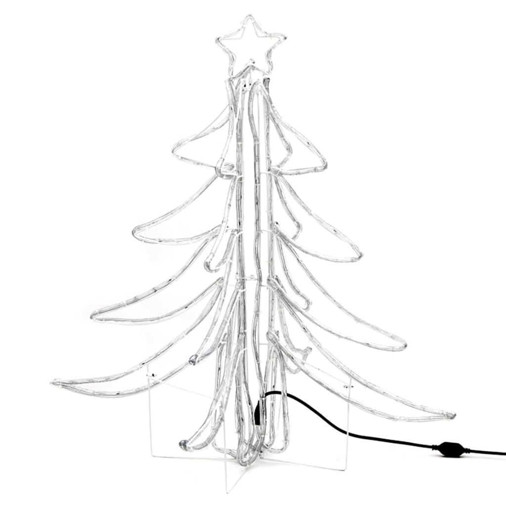 3 db meleg fehér összecsukható LED-es karácsonyfa 87x87x93 cm 6