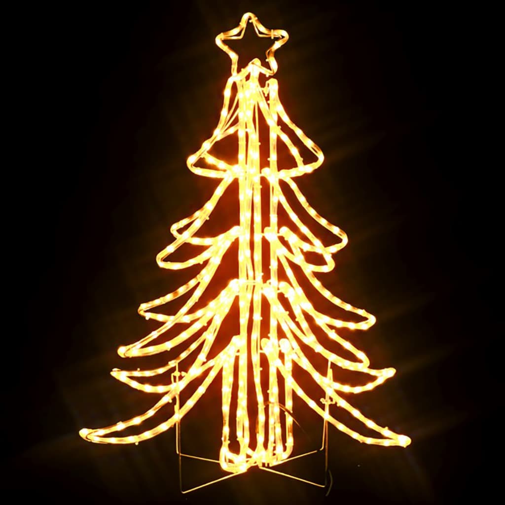 3 db meleg fehér összecsukható LED-es karácsonyfa 87x87x93 cm 4