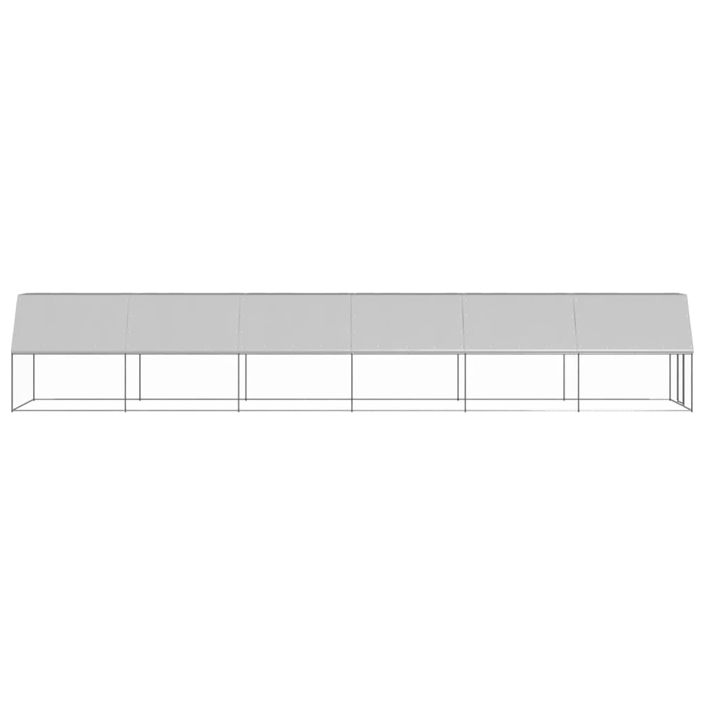Kültéri horganyzott acél tyúkól 2x12x2 m 3