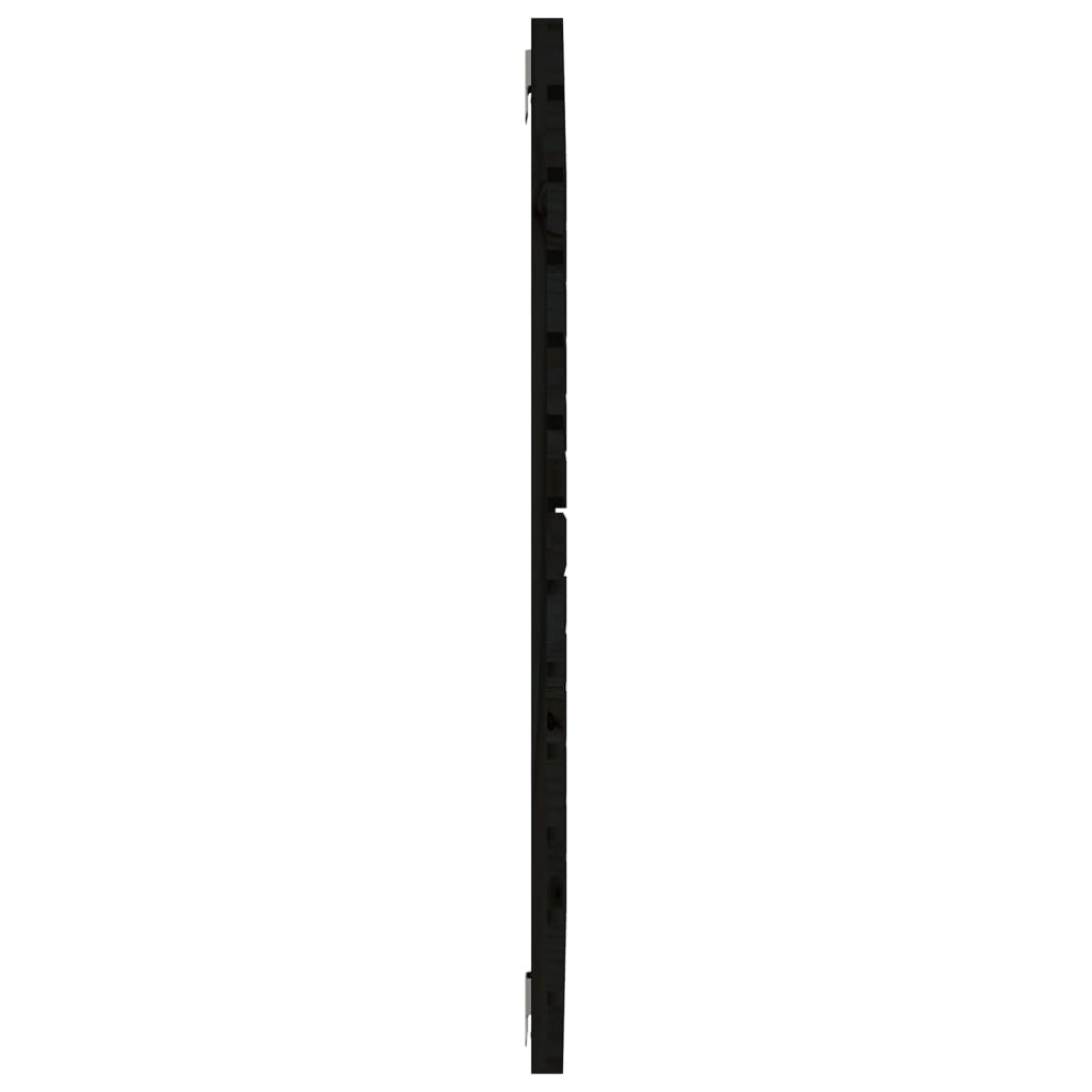 Fekete tömör fenyőfa fali fejtámla 106 x 3 x 91,5 cm 5