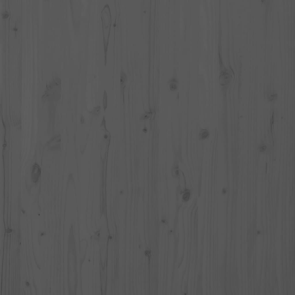 Szürke tömör fenyőfa fali fejtámla 126 x 3 x 91,5 cm 7