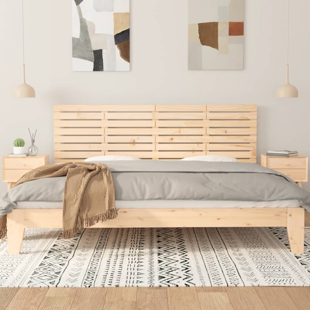 Tömör fenyőfa fali fejtámla 206 x 3 x 63 cm 3