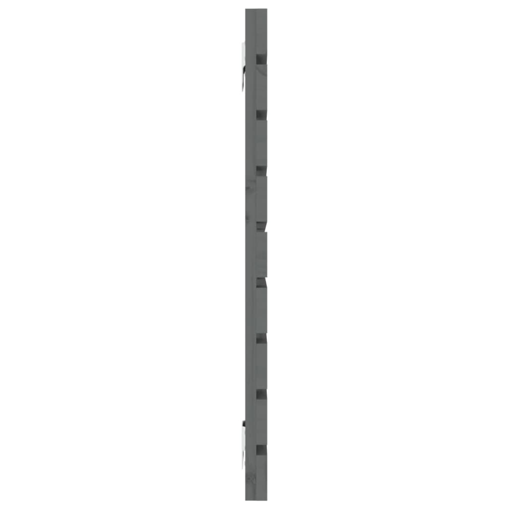 Szürke tömör fenyőfa fali fejtámla 126 x 3 x 63 cm 5