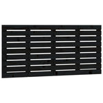 Fekete tömör fenyőfa fali fejtámla 126 x 3 x 63 cm 2