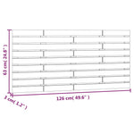 Fekete tömör fenyőfa fali fejtámla 126 x 3 x 63 cm 8