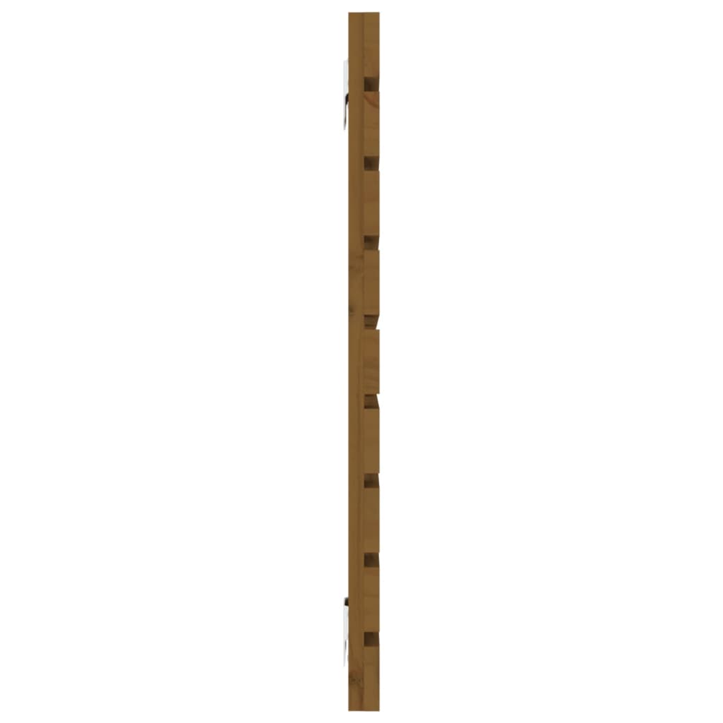 Mézbarna tömör fenyőfa fali fejtámla 146 x 3 x 63 cm 5