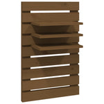 2 db mézbarna tömör fenyőfa falra szerelhető éjjeli polc 5