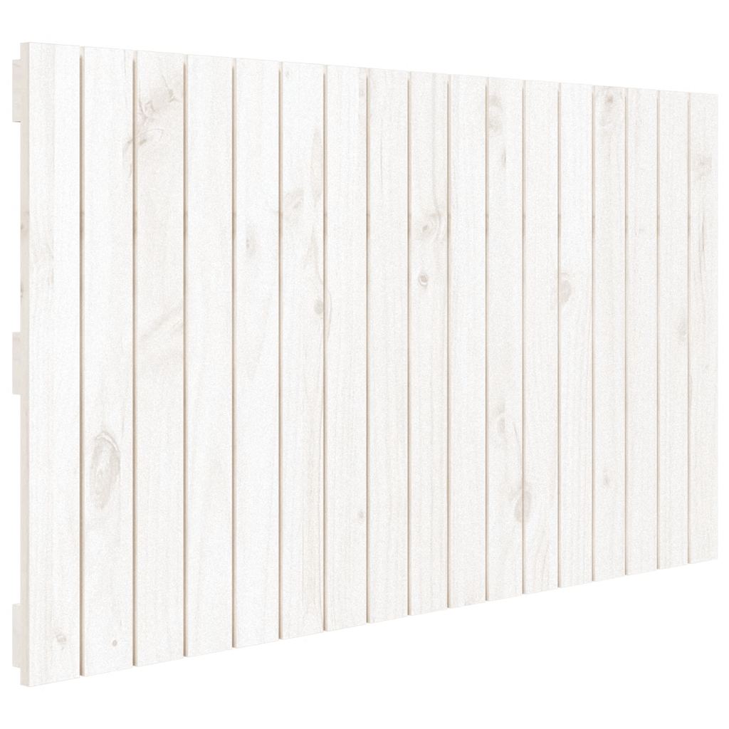Fehér tömör fenyőfa fali fejtámla 108 x 3 x 60 cm 2