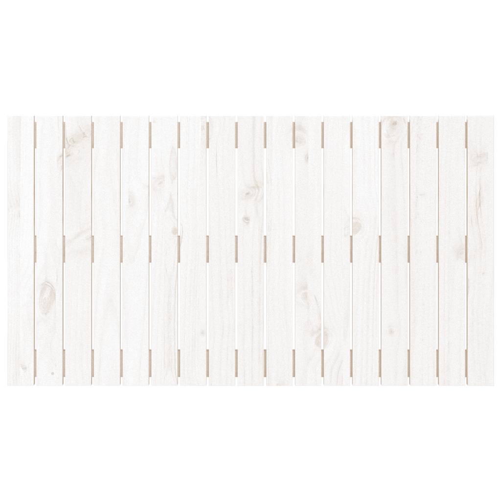 Fehér tömör fenyőfa fali fejtámla 108 x 3 x 60 cm 4