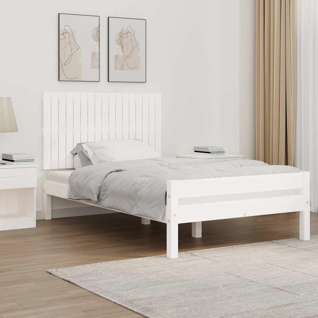 Fehér tömör fenyőfa fali fejtámla 108 x 3 x 60 cm