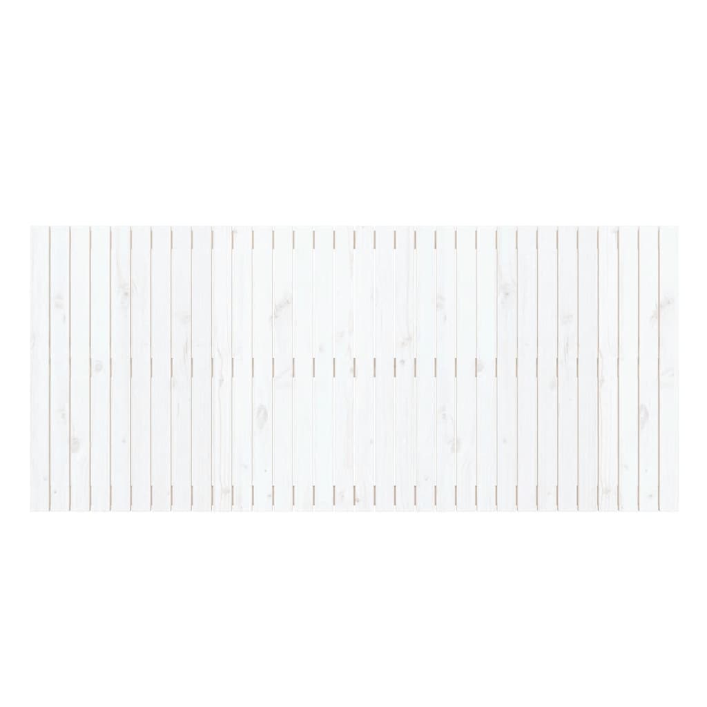 Fehér tömör fenyőfa fali fejtámla 204 x 3 x 90 cm 4