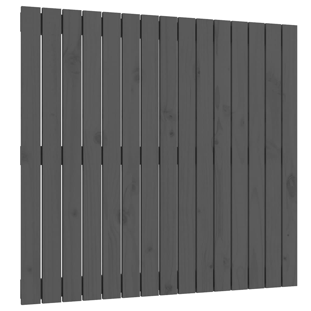 Szürke tömör fenyőfa fali fejtámla 95,5 x 3 x 90 cm 2