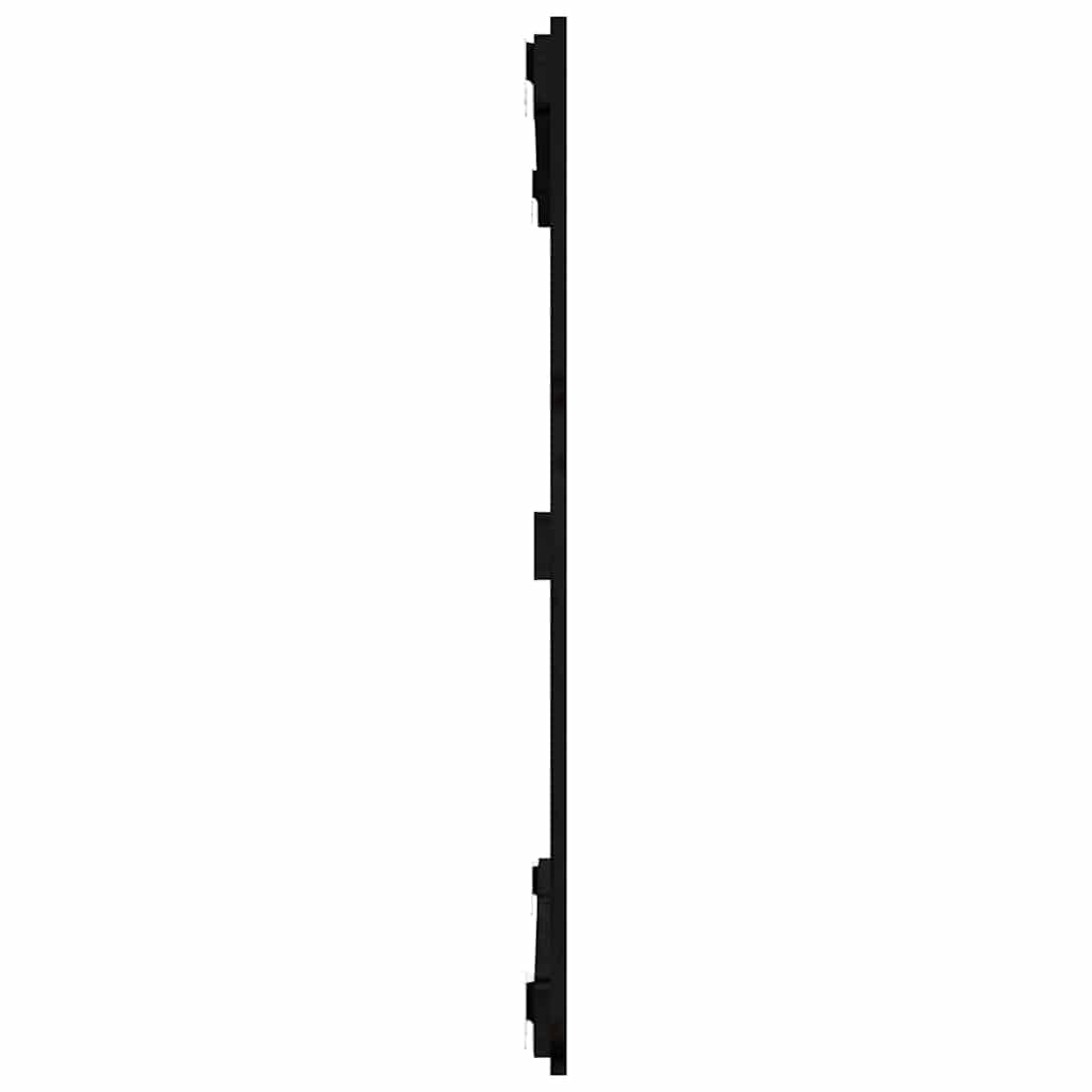 Fekete tömör fenyőfa fali fejtámla 95,5 x 3 x 90 cm 5