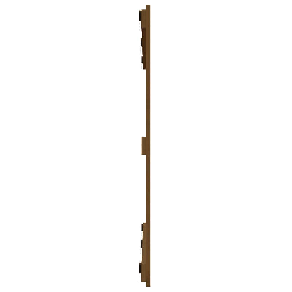 Mézbarna tömör fenyőfa fali fejtámla 127,5x3x90 cm 5