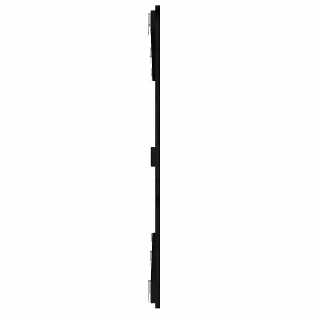 Fekete tömör fenyőfa fali fejtámla 159,5x3x90 cm 5