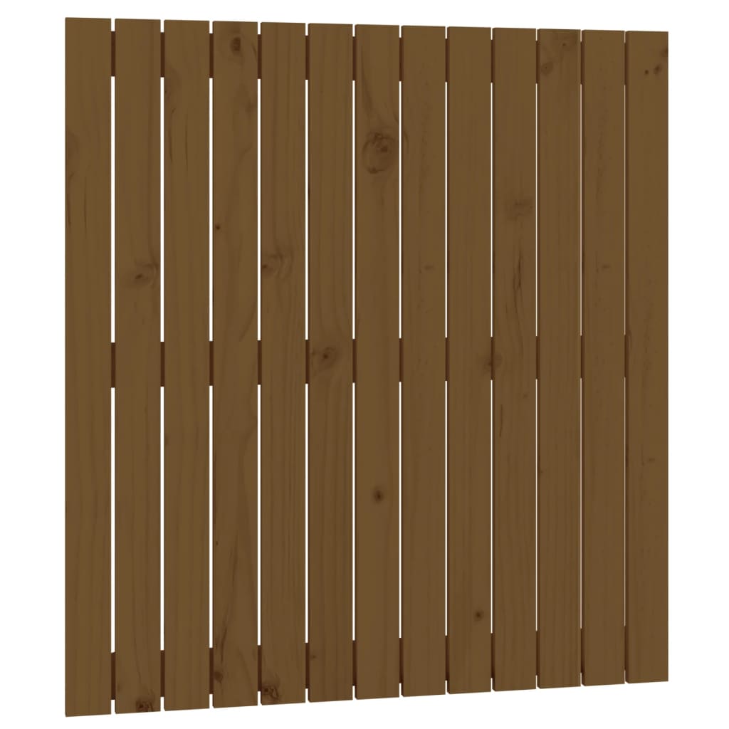 Mézbarna tömör fenyőfa fali fejtámla 82,5x3x90 cm 2