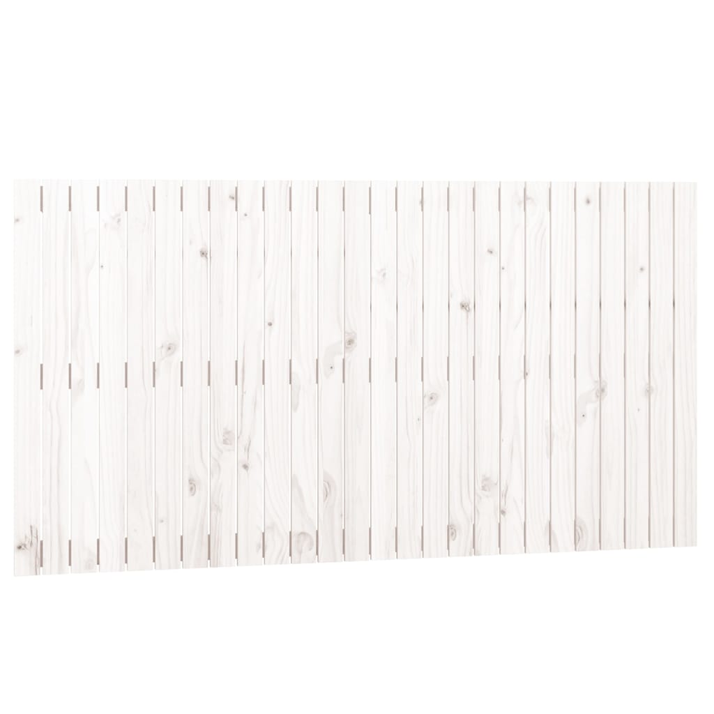Fehér tömör fenyőfa fali fejtámla 166x3x90 cm 2