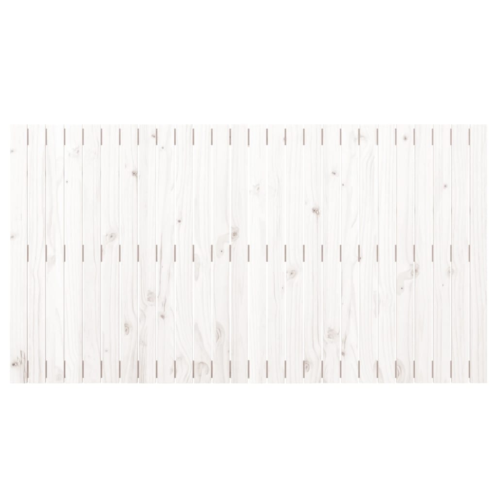 Fehér tömör fenyőfa fali fejtámla 166x3x90 cm 4